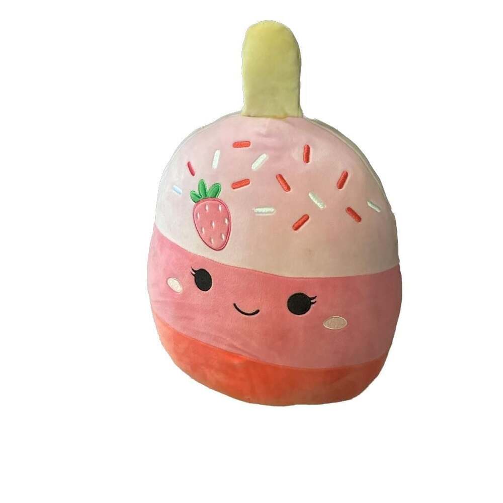 Squishmallows Pama the Pink Strawberry Cake Pop 11-inch Plush Yummy pink decor